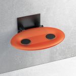 RAVAK OVO P Orange/Black dušas sēdeklis oranžs/melns 35x41x13 B8F0000044 