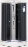 AQUALINE OW-MS07 BLACK dušas kabīne 90x90 ar dušas komplektu 