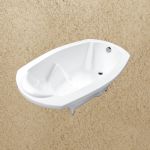 SPN BT-510 1760 Vanna SEA SHELL Gliemežnīca 176x105  ar regulējamām kājām 