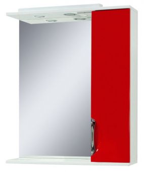 LAURA 60 шкафчик с зеркалом красный 60x85x17 