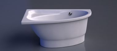 VISPOOL MIA ванна с сифоном 1400x900 правая