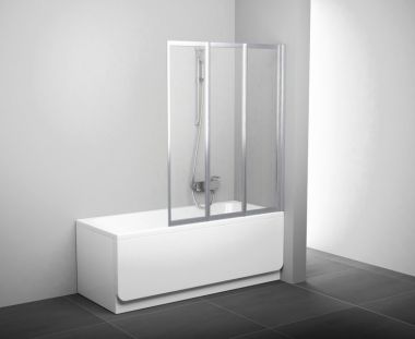 VS3 Стенка для ванны 130 сатин/стекло Transparent