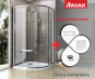 RAVAK SET18 dušas komplekts PSKK3-90 satīna/Transp ar Elipso Pro Flat paliktni 