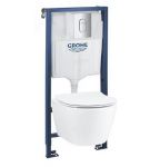 GROHE komplekts 101046SH0H: Solido rāmis, taustiņš Arena Cosmo hroms, SEREL Rimless pods ar QR/SC vāku 