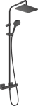 HANSGROHE VERNIS Shape 230 EcoSmart dušas sistēma ar termostatu melna matēta HG26097670 