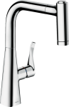 HANSGROHE METRIS M71 virtuves izlietnes jaucējkrāns 220 ar izvelkamu dušu HG14834000 