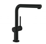 HANSGROHE Talis M54 210 1jet virtuves jaucējkrāns ar izvelkamu dušu matēts melns HG72808670 