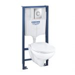 GROHE komplekts 39499000 : rāmis, Nova Cosmo taustiņš, pods BauCeramic ar Soft Close vāku 