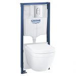 GROHE komplekts 39536000 : rāmis, Arena Cosmo taustiņš, pods EuroCeramic ar Soft Close vāku 