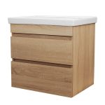 Aqualine PREMIUM 60 skapis ar izlietni FRAME gaišs ozols 930VK60AQ 