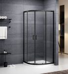 ROTH ALBIS 900/1900 pusapaļa dušas kabīne black elox/stikls 