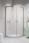 RADAWAY ALIENTA E 80x90 asimetriska dušas kabīne Chrome/Transparent 10248090-01-01 