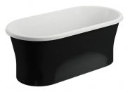 Polimat AMONA NEW Brīvi stāvoša vanna ar sifonu 150x75 melna matēta 00335 