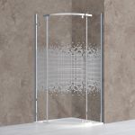ROTH ARDIS 900 pusapaļa dušas kabīne brilliants/rakstains stikls 