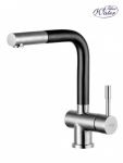 BLUE WATER CORSA-INOX  BLACK MAT jaucējkrāns NT ar izvelkamu dušu melns matēts 