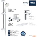GROHE BauEdge jaucējkrānu komplekts 118389 
