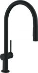 HANSGROHE Talis M54 210 2jet virtuves krāns ar izvelkamu dušu melnā krāsā  72801670 