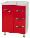 SANSERVIS LAURA 60 skapis ar izlietni COMO60 56.5x80x43 sarkans 48763 