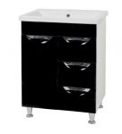 SANSERVIS LAURA 60 skapis ar izlietni COMO60 56.5x80x43 melns 48766 