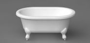 VISPOOL LILU 80 Vanna 800x425x355 ar baltām kājām 