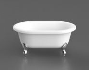VISPOOL LILU 80 Vanna 800x425x355 ar baltām kājām 