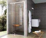 RAVAK PDOP2 Pivot Veramās dušas durvis 100 balts/stikls Transparent 03GA0101Z1 