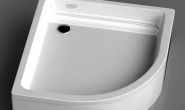 VISPOOL R-90 (R550) Dušas paliktnis 897x897x255 balts 