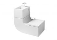 ROCA W+W komplekts - pods ar vāku un izlietne ar jaucējkrānu A893020001 