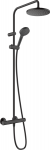 HANSGROHE VERNIS Blend 200 1jet dušas sistēma ar termostostatu melna matēta HG26276670 