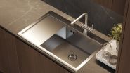 WISENT W37851-R Satin virtuves izlietne 78x51 ar dozatoru un sifonu 