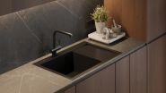 WISENT W37851B-L Grafit virtuves izlietne 78x51 ar dozatoru un sifonu 