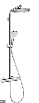 HANSGROHE CROMETTA S 240 dušas sistēma ar termostatu + dāvanā JBL Bluetooth speaker HG26781000 