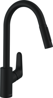 HANSGROHE Focus M41 240k jaucējrāns ar izvelkamu dušu melns matēts HG31815670 