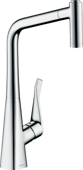 HANSGROHE METRIS M71 virtuves izlietnes jaucējkrāns 320 ar izvelkamu dušu HG14820000 