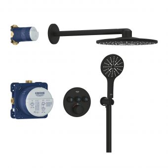 GROHE SmartControl Rainshower SmartActive 310 iebūvējama dušas termostata komplekts phantom black 34863KF0 