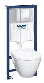 GROHE komplekts 39468000 : rāmis, taustiņš Skate Cosmo hroms, SEREL pods ar SoftClose vāku 