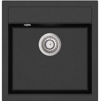 AQUASANITA SQT100W-110 Virtuves izlietne TESA 490x510 601 black metallic