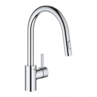 GROHE EUROSMART virtuves izlietnes jaucējkrāns ar izvelkamu dušu 31481001 