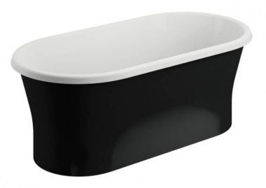 Polimat AMONA NEW Brīvi stāvoša vanna ar sifonu 150x75 melna matēta 00335 