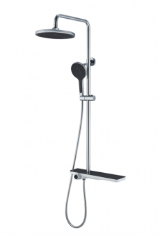 AQUALINE GLASS dušas sistēma hromēta 