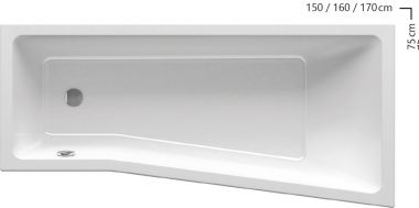 RAVAK vanna BeHappy II 150x75 L C981000000 