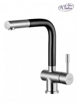 BLUE WATER CORSA-INOX  BLACK MAT jaucējkrāns NT ar izvelkamu dušu melns matēts 
