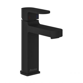 RAVAK SETT1 CHROME CR 014.20BL Izlietnes jaucējkrāns bez pamatnes vārsta melns X070428 