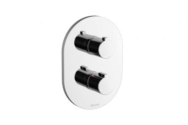 RAVAK Chrome CR063.00 Termostatiskais zemapmetuma vannas/dušas maisītājs ar slēdzi X070094 
