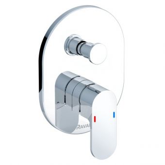 RAVAK Chrome CR065.00 Zemapmetuma maisītājs ar slēdzi X070056, paredzēts Rbox 