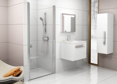 RAVAK CSD1 Chrome Dušas durvis 80 spīdīga/stikls Transparent 0QV40C00Z1