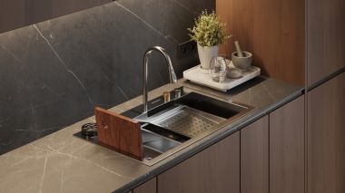 WISENT WG37546 Satin daudzfuknkcionāla virtuves izlietne 75x46 