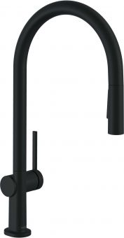 HANSGROHE Talis M54 210 2jet virtuves krāns ar izvelkamu dušu melnā krāsā  72801670 