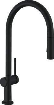 HANSGROHE Talis M54 210 2jet virtuves jaucējkrāns ar izvelkamu dušu melns matēts HG72800670 