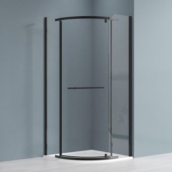 ROTH JANDIS 800 pusapaļa dušas kabīne black elox/stikls 